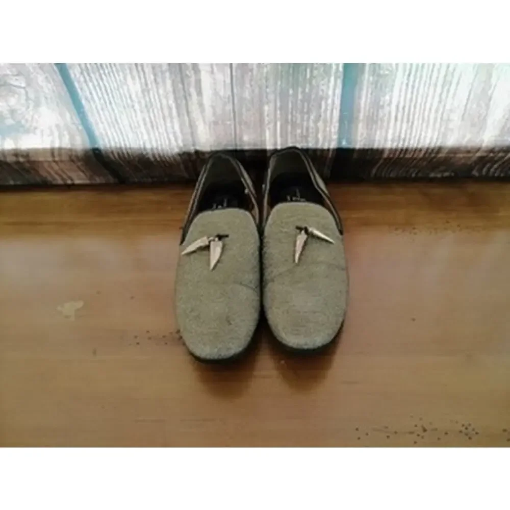 Giorgio Brutini Men's Silver Glitter Loafers Slip-On 8M‎